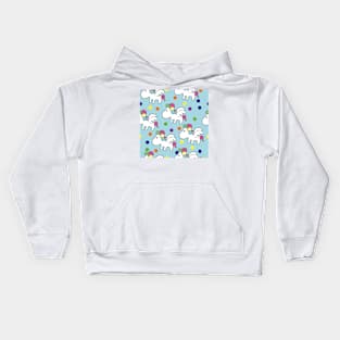 Colored Baby Unicorn Pattern Seamless Kids Hoodie